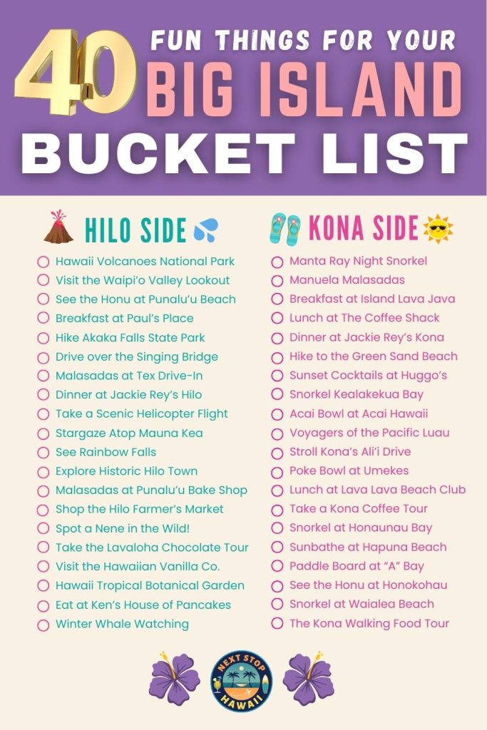 Big Island Hawaii Bucket List Updated