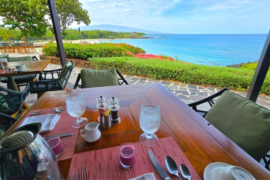 Manta Restaurant Views Mauna Kea Beach Resort Big Island Hawaii
