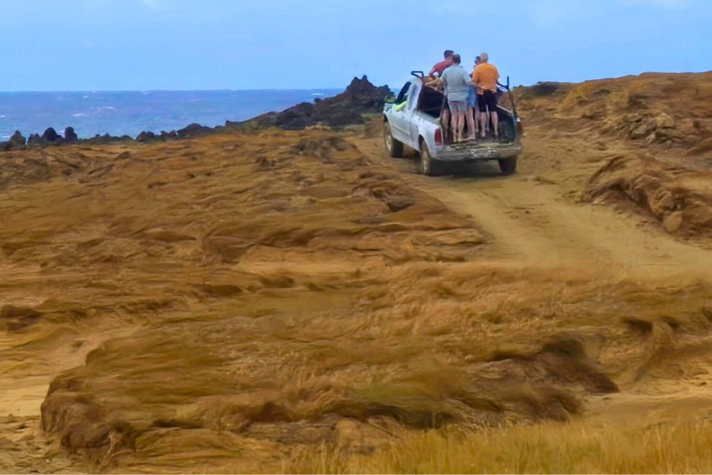 Green Sand Beach Truck Big Island Hawaii