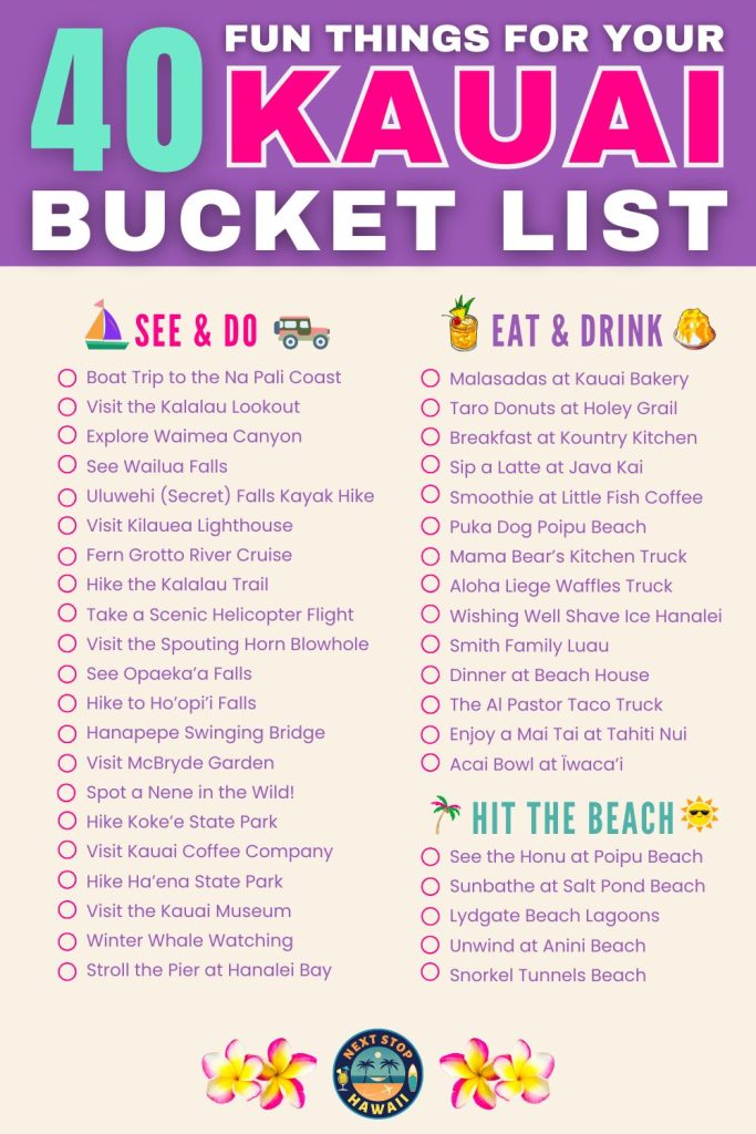 Ultimate Kauai Bucket List