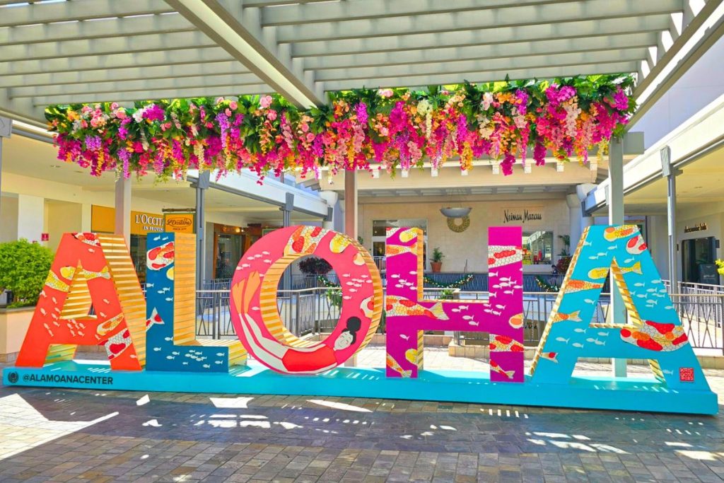 Aloha Sign Ala Moana Center Honolulu Hawaii