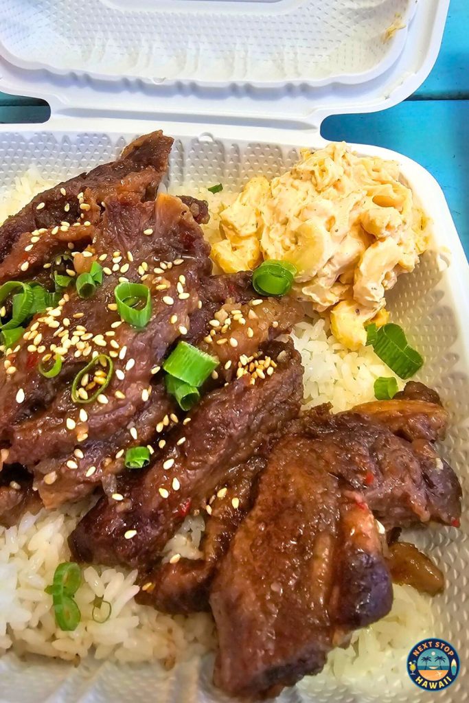 Da Bald Guy Kahuku Food Trucks North Shore Kalbi Beef Plate
