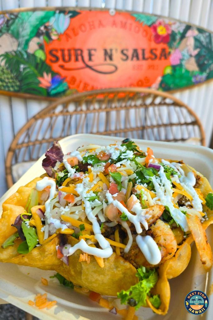 Surf n Turf Taco Salad Surf n Salsa Haleiwa